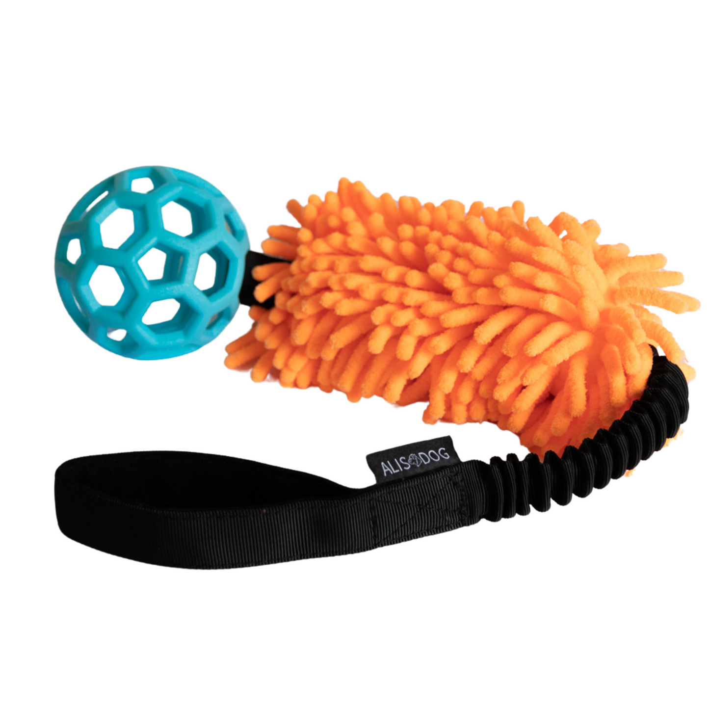 Bungee Tug Toy with Orange Mop